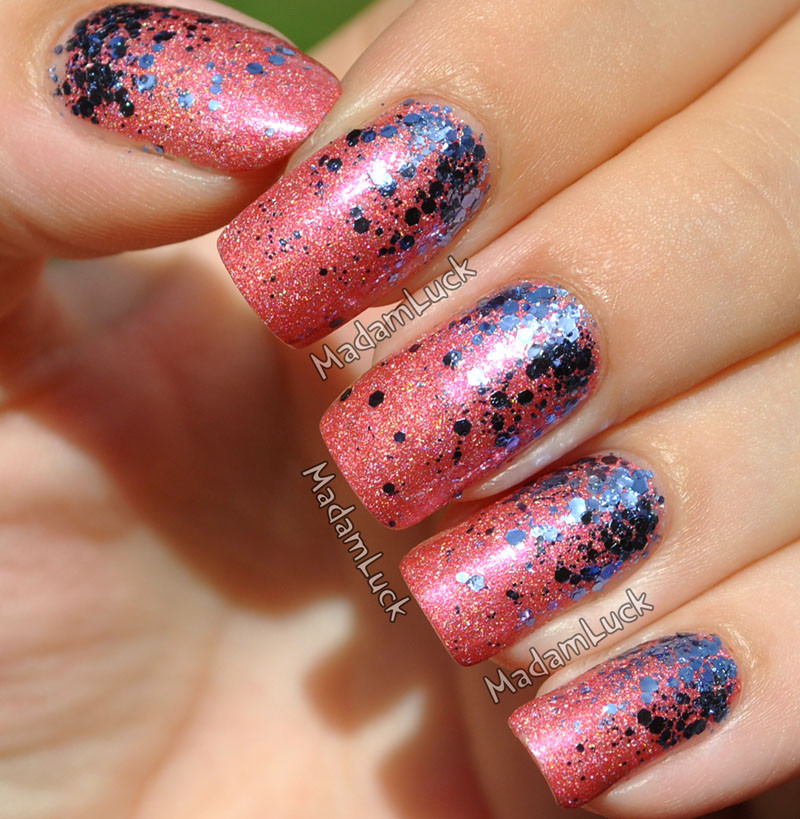 Glitter Gradient Nails
 MadamLucks Beauty Journey Glitter Gra nt nail art