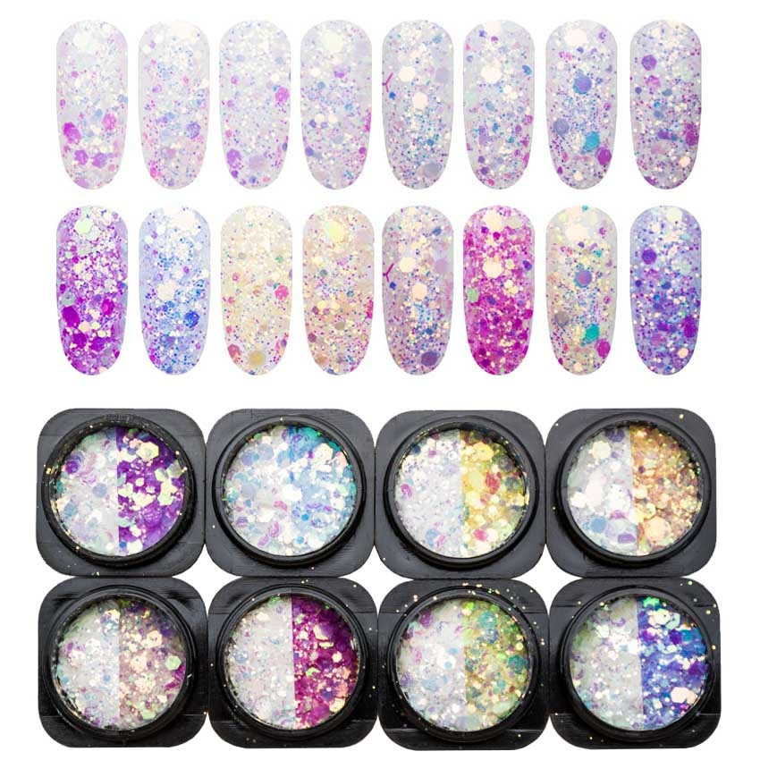 Glitter Mixes For Nails
 Mix Color Chunky Glitter for Nails Paillette Nail Art