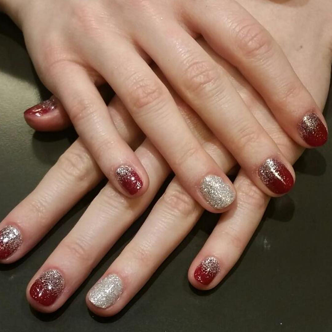 Glitter Nail Designs For Short Nails
 26 Red and Silver Glitter Nail Art Designs Ideas