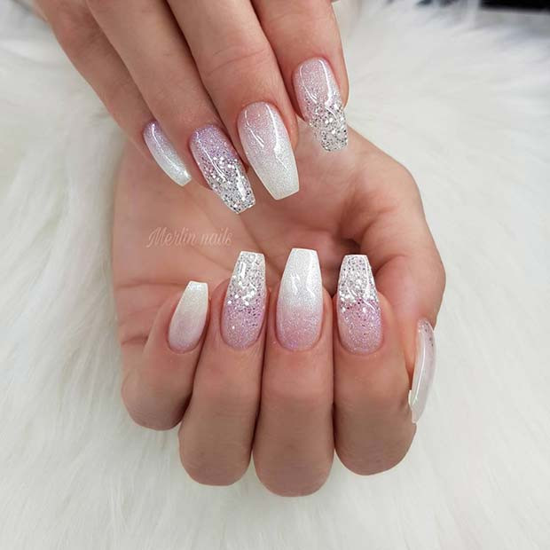 Glitter Nails Coffin
 23 Beautiful Nail Art Designs for Coffin Nails