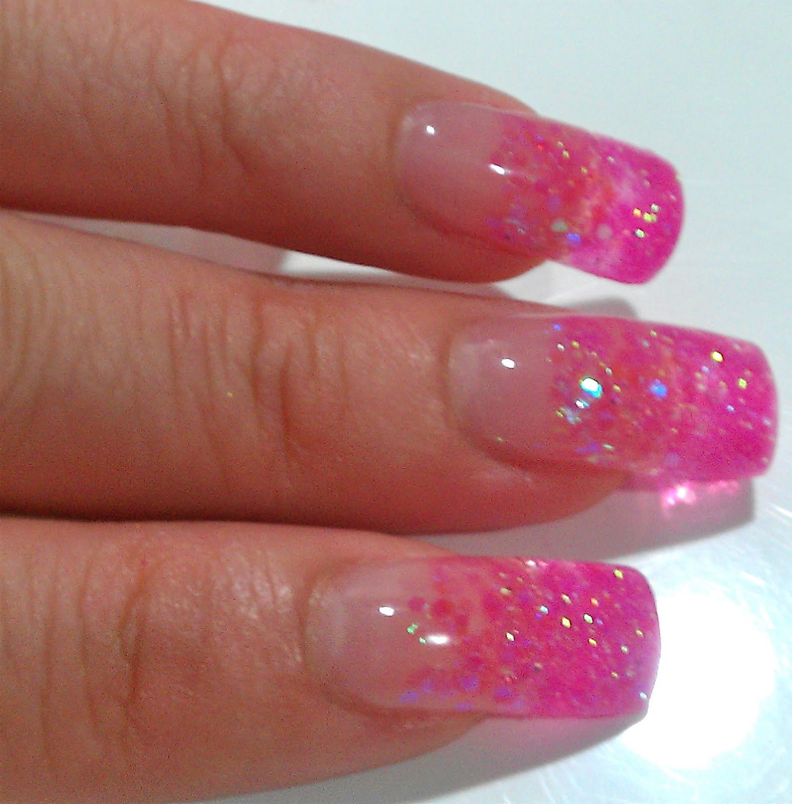 Glitter Nails Pink
 The Clover Beauty Inn NOTD Pink Glitter Gel Nails