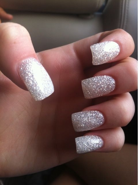 Glitter Nails Tumblr
 Silver Shimmer Glitter Nails s and