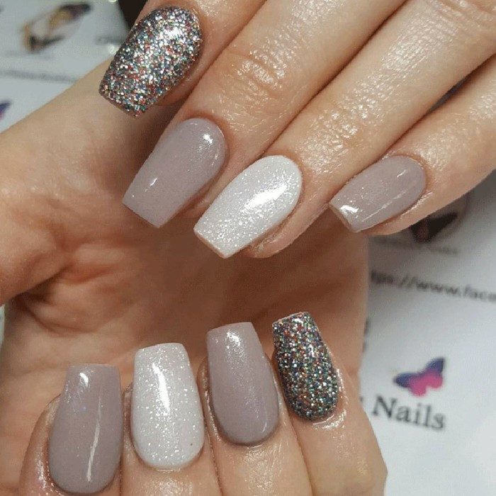 Glitter Nude Nails
 100 Nude Nails Designs for Gorgeously Chic Hands