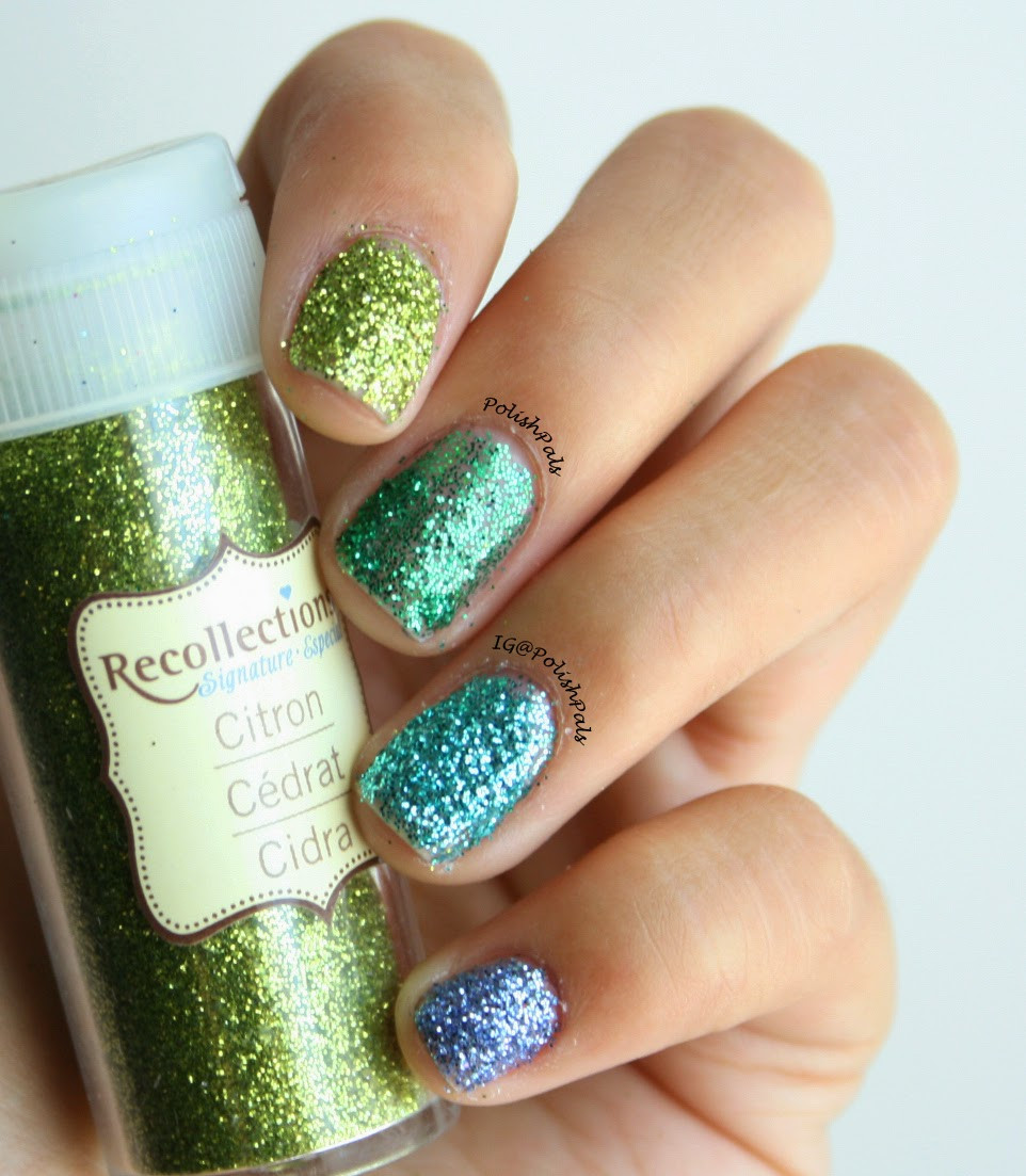 Glitter On Nails
 Polish Pals Ombre Loose Glitter Nails Tutorial