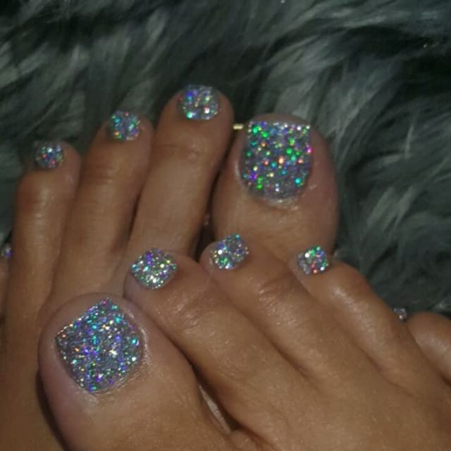 Glitter Toe Nail Designs
 REPOST • Stunning glitter toe nails Tony Ly acrylic