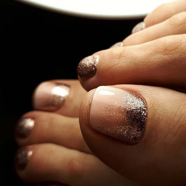 Glitter Toe Nail Designs
 21 Elegant Toe Nail Designs for Spring and Summer crazyforus