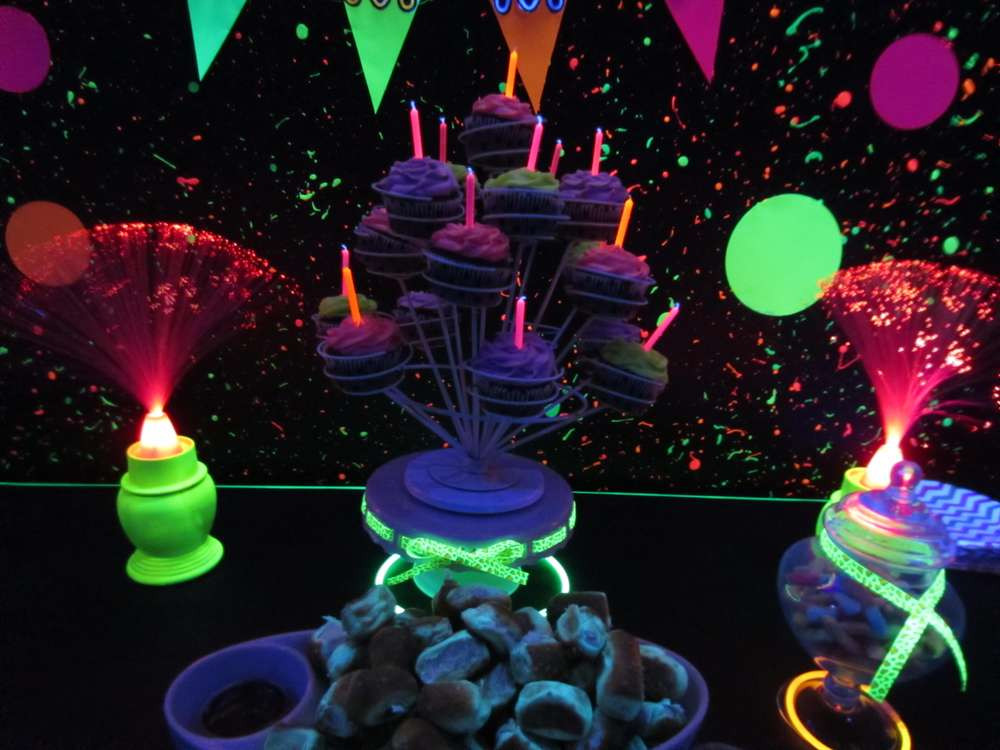 Glow In The Dark Pool Party Ideas
 glow in the dark Birthday Party Ideas
