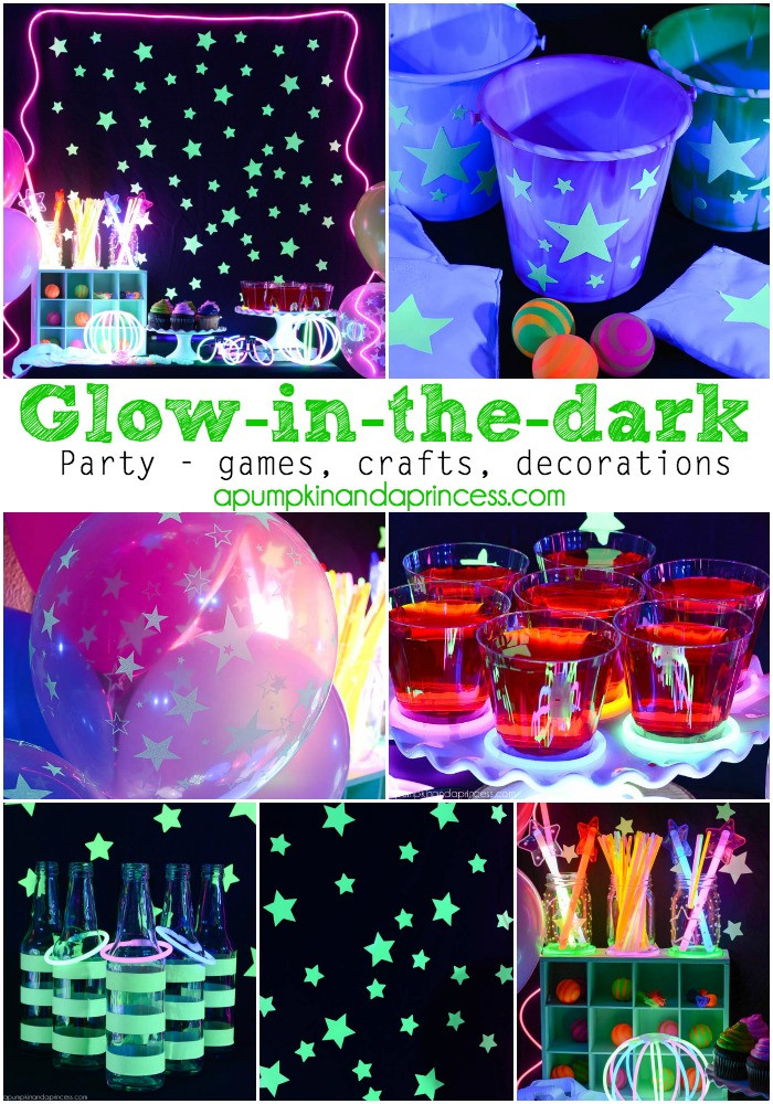 Glow Party Ideas For Kids
 Glow in the dark Party A Pumpkin And A Princess