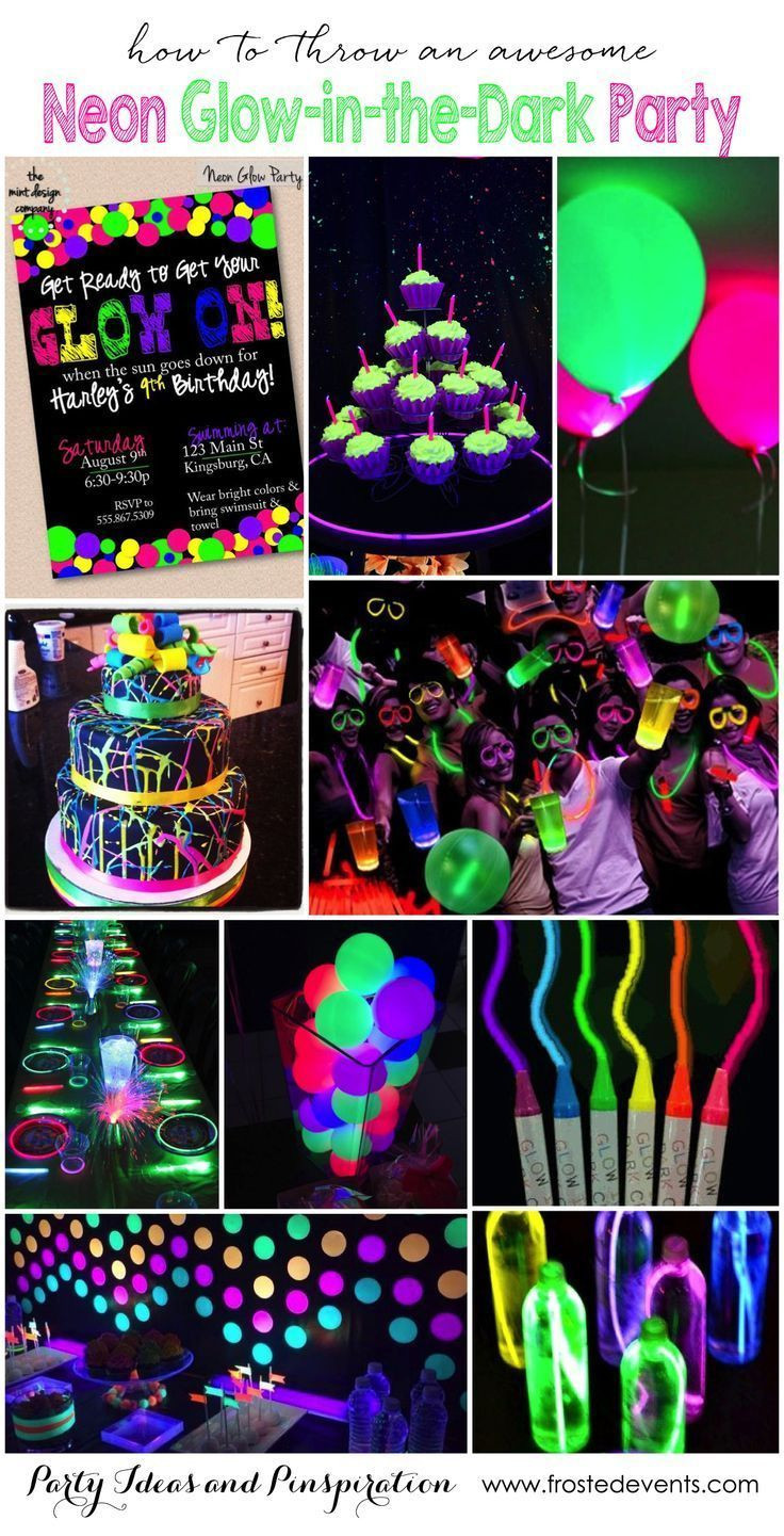 Glow Party Ideas For Kids
 Glow in the Dark Neon Party Ideas Party Themes for