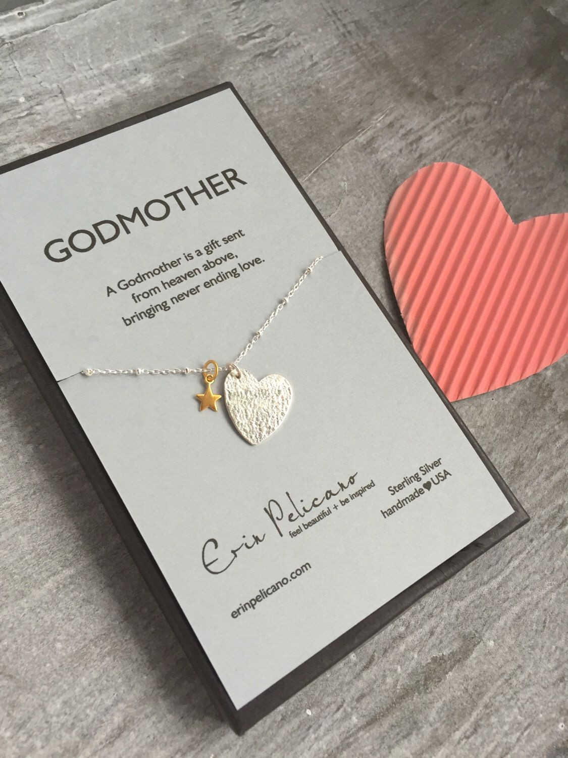 Godfather Gift Ideas Baptism
 Godmother Necklace Will You Be My Godmother Gift Baptism