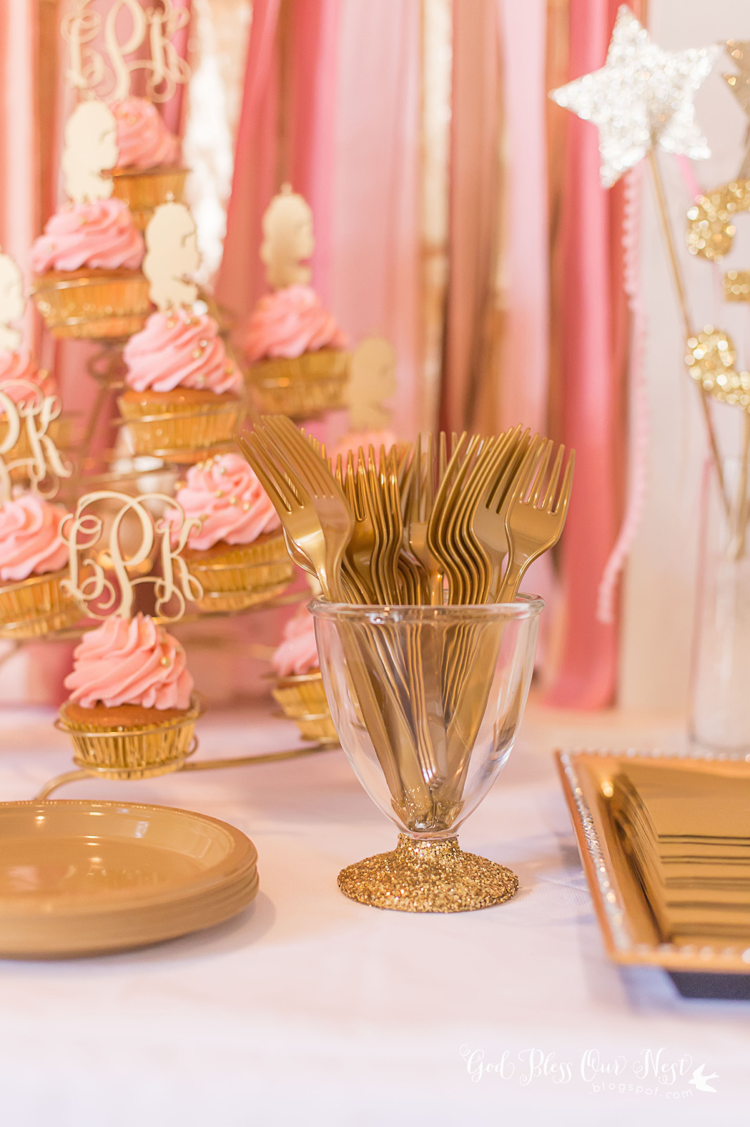 Gold And Pink Birthday Decorations
 God bless our nest Lily Kate s Third Birthday Party