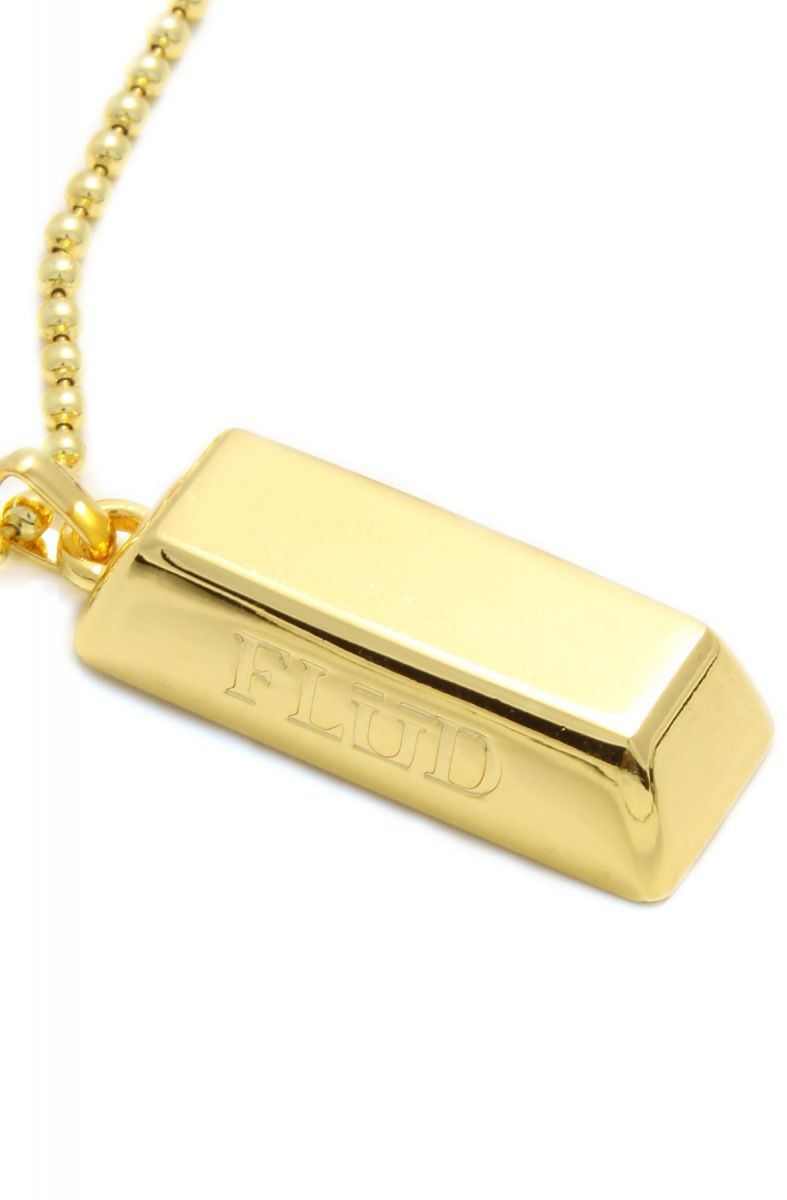 Gold Bar Pendant Necklace
 Flud Watches Necklace Gold Bar in Gold