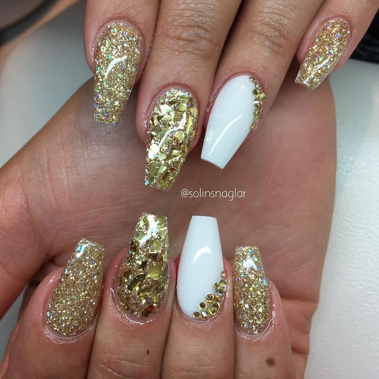Gold Glitter Nail Designs
 Top 60 Gorgeous Glitter Acrylic Nails