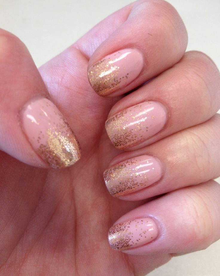 Gold Glitter Ombre Nails
 Over 80 Glamorous Wedding Nail Designs and Tips fmag