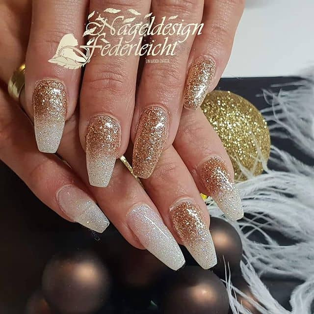 Gold Glitter Ombre Nails
 50 Cool Glitter Ombre Nail Design Ideas That are Trending