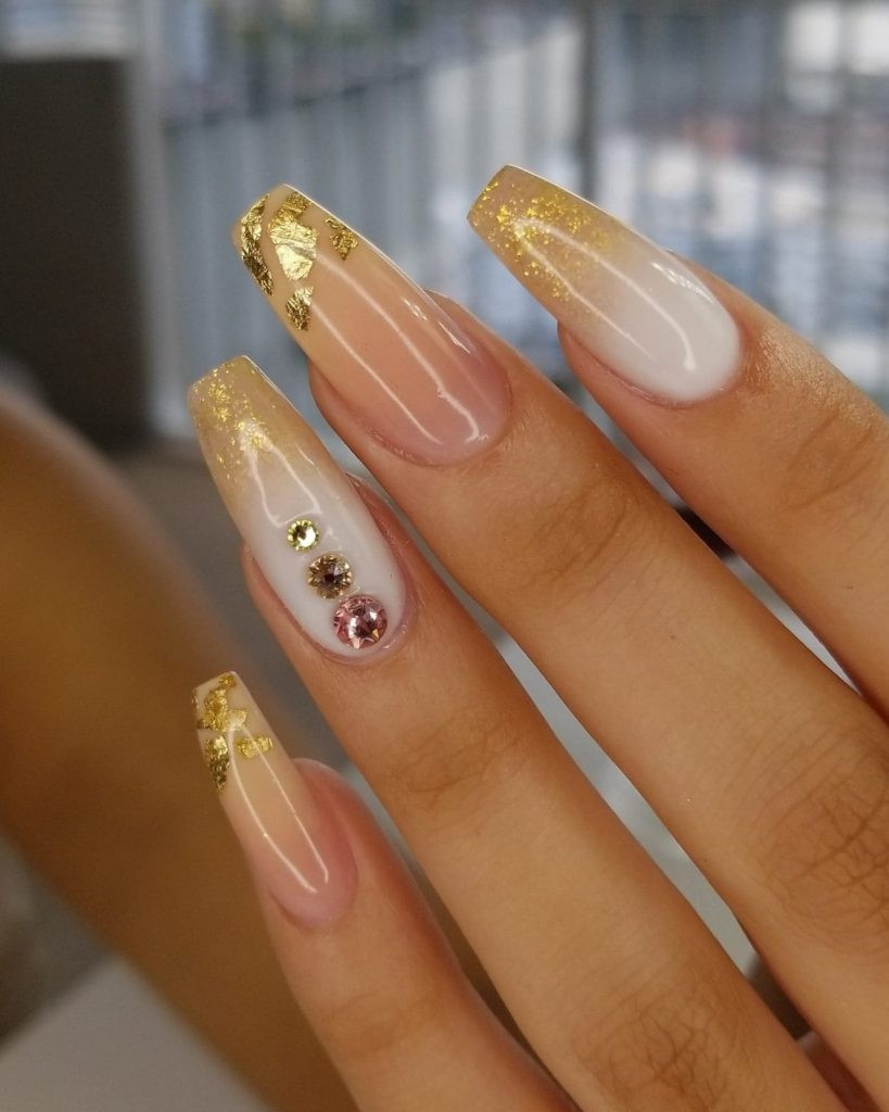 Gold Glitter Ombre Nails
 French Ombré Nails 21 Stunning Design Ideas All Nail Art