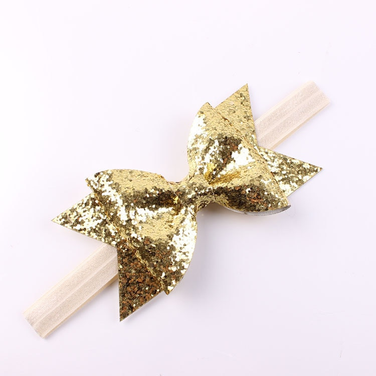 Gold Hair Bow For Baby
 Gold Baby Headband Glitter Bow Headband for Children Adult