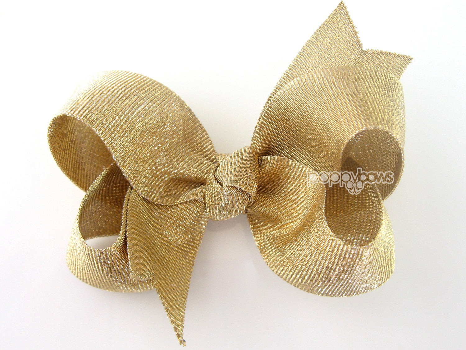 Gold Hair Bow For Baby
 Gold Hair Bow Gold Baby Hairbow 3 4 or 5 Inch Bow by PoppyBows