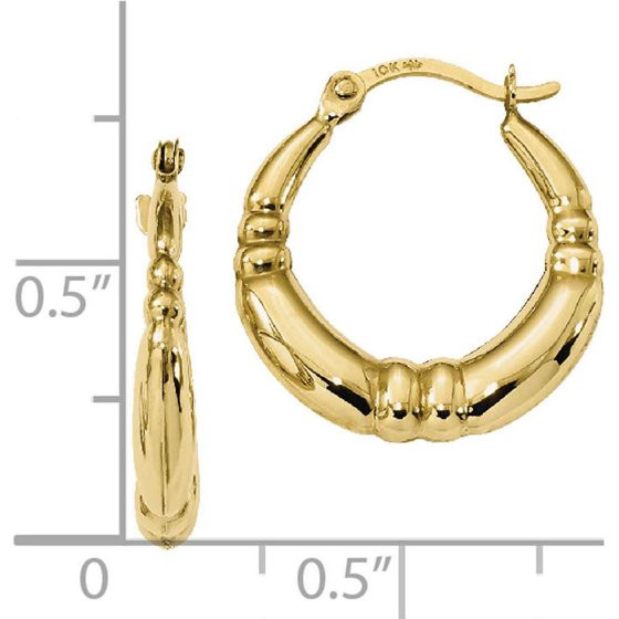 Gold Hoop Earrings Walmart
 Best Price Product 10kt Gold Polished Hoop Earrings