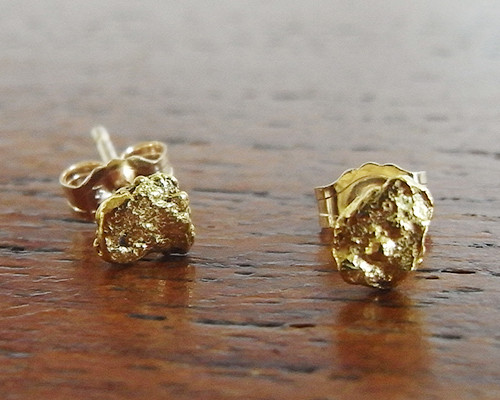 Gold Nugget Earrings
 O L D Gold Nug Earrings Small
