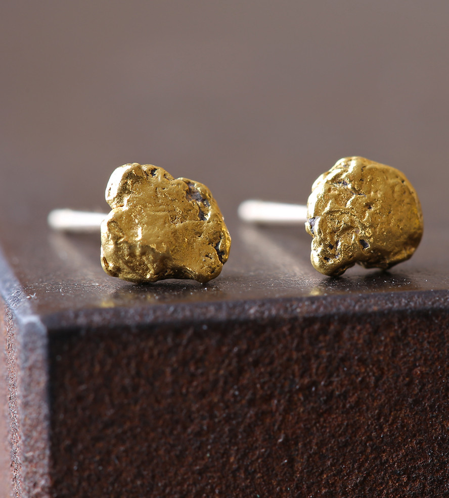 Gold Nugget Earrings
 Raw Gold Nug Earrings Jewelry Earrings