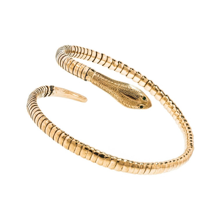 Gold Snake Bracelet
 Vintage Gold Snake Bracelet Sugar et Cie