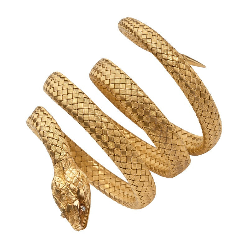 Gold Snake Bracelet
 Antique Gold Snake Bracelet at 1stdibs