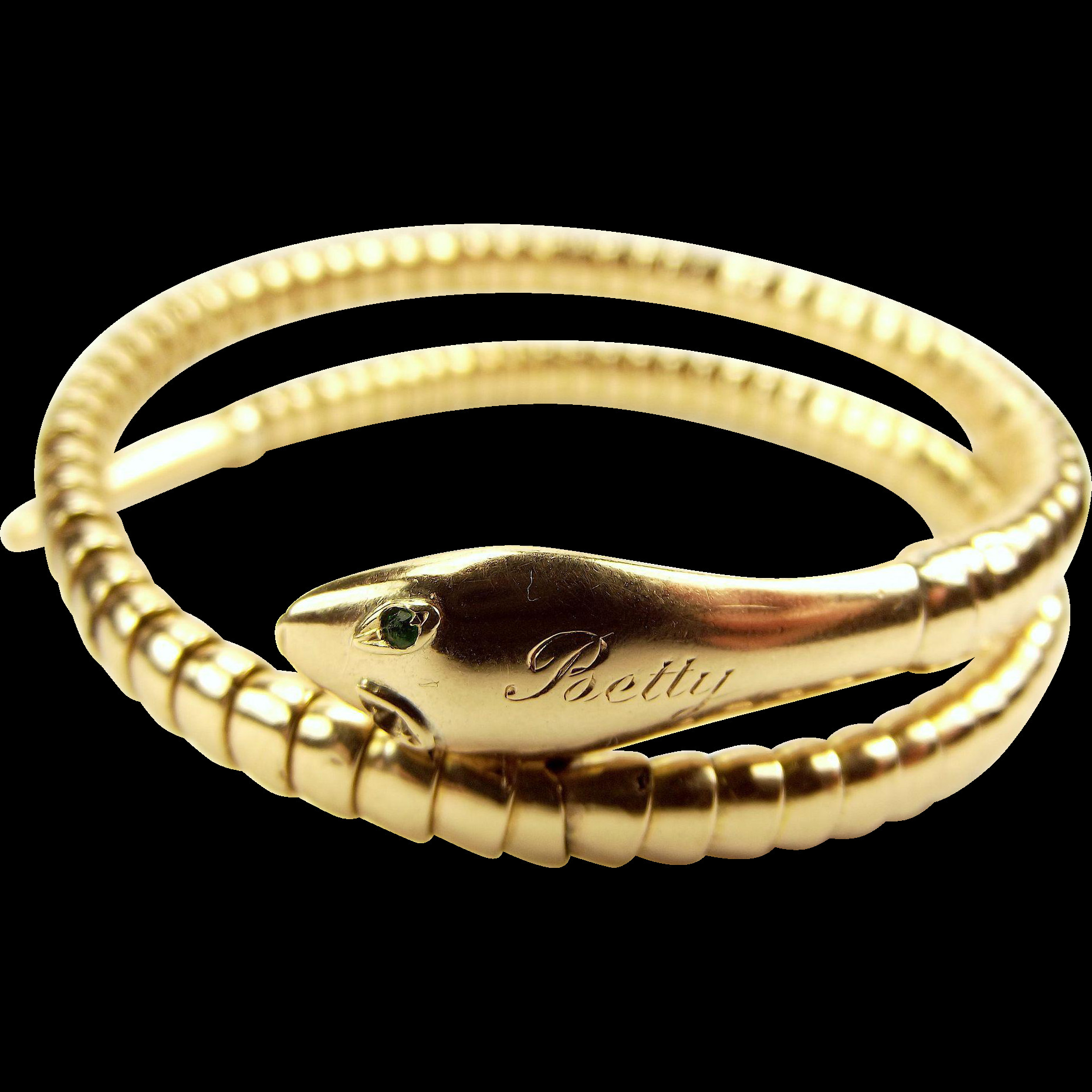 Gold Snake Bracelet
 RARE Antique Victorian 9ct Gold SNAKE SERPENT Bracelet