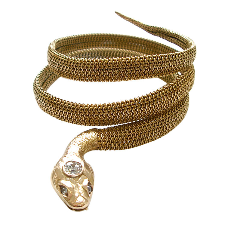 Gold Snake Bracelet
 Gold and Diamond Snake Bracelet Kimberly Klosterman