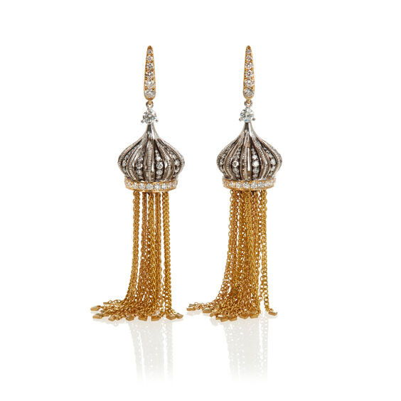 Gold Tassel Earrings
 Touch Wood 18ct Gold Tassel Earrings — Annoushka UK