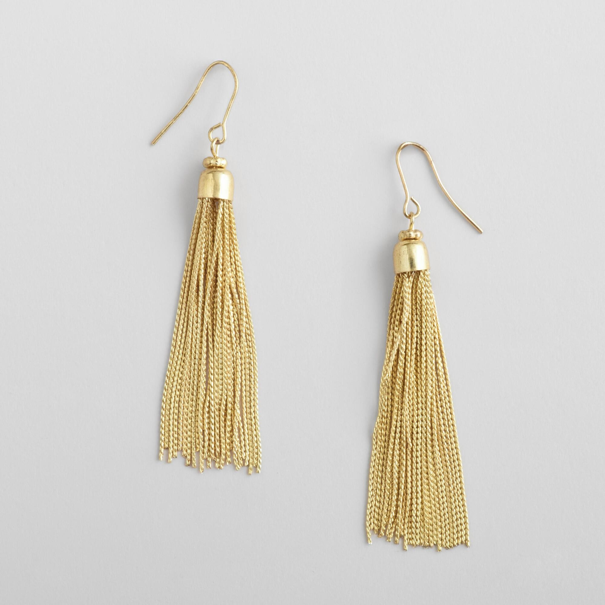 Gold Tassel Earrings
 Furniture Home Decor Rugs Unique Gifts
