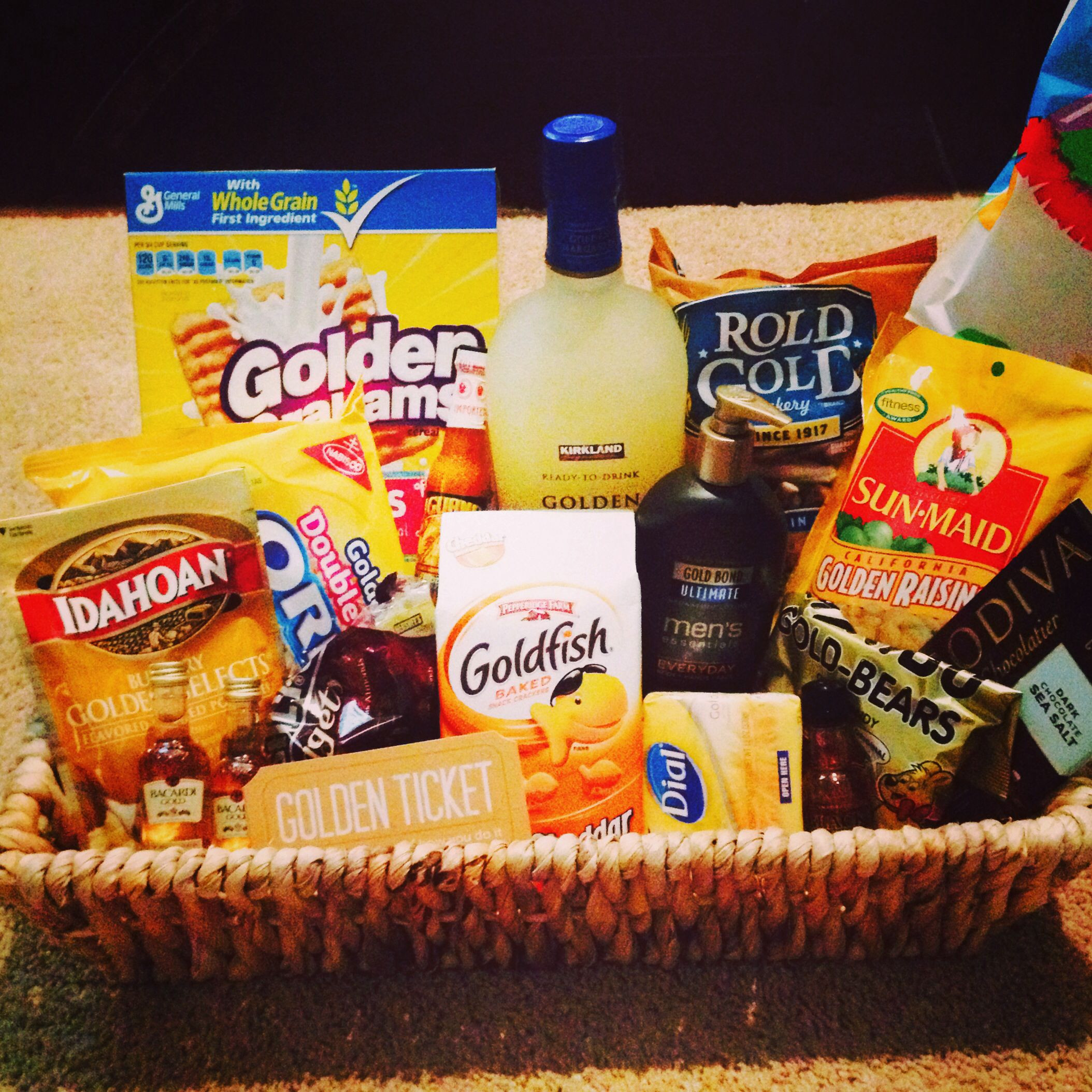 Golden Birthday Gift Ideas For Him
 Golden birthday basket Gifting