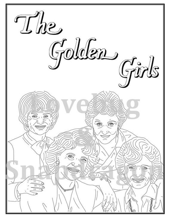 Golden Girls Coloring Book
 Golden Girls Coloring Book Instant Printable Digital File