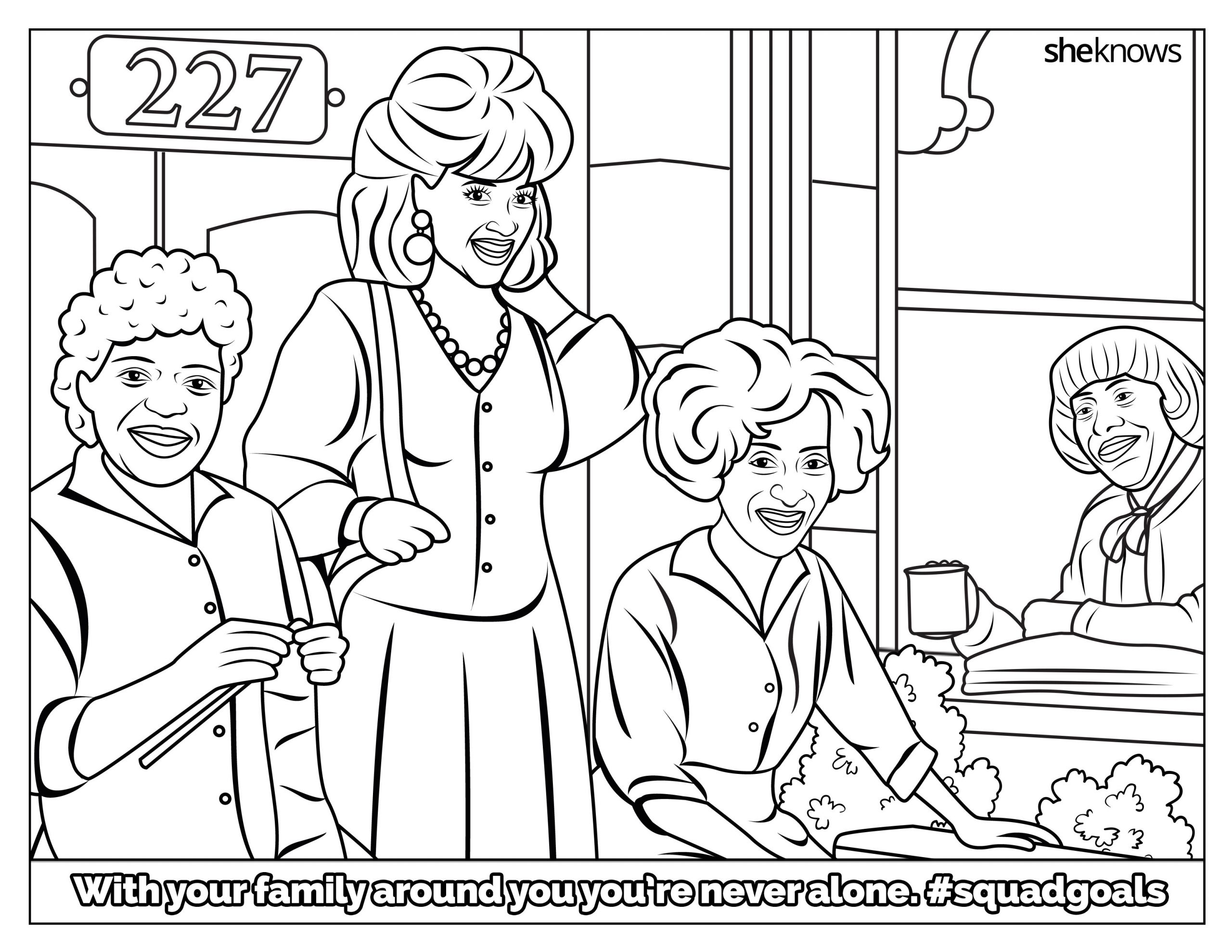 Golden Girls Coloring Book
 The Ultimate SquadGoals Coloring Book — Print It Color