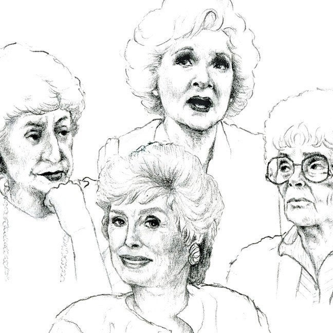 Golden Girls Coloring Book
 The Golden Girls Greeting Cards Set of 5 Illustrated Cards