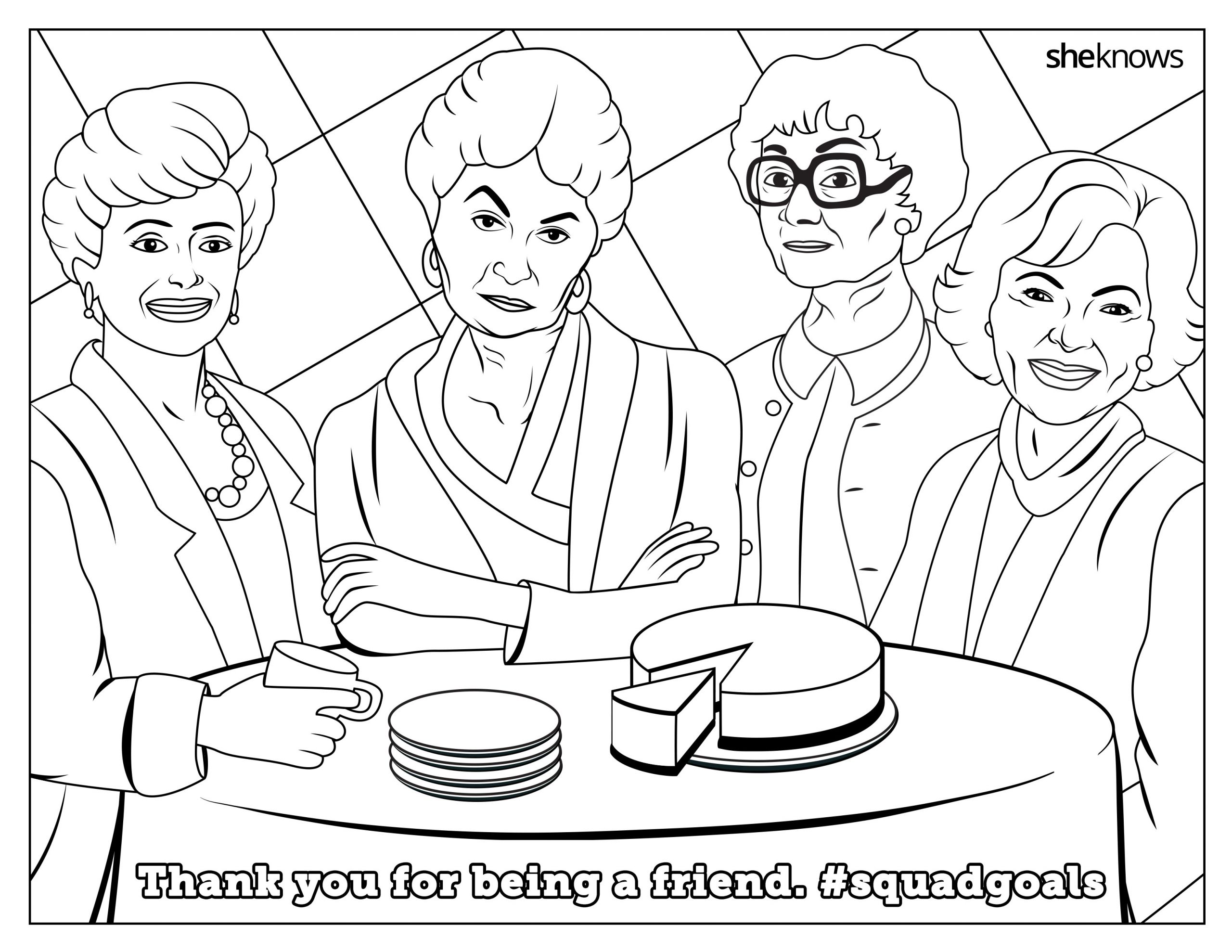 Golden Girls Coloring Book
 The Ultimate SquadGoals Coloring Book — Print It Color