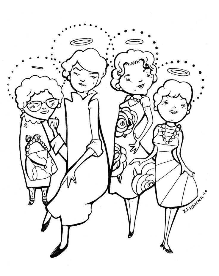 Golden Girls Coloring Book
 A coloring page yes