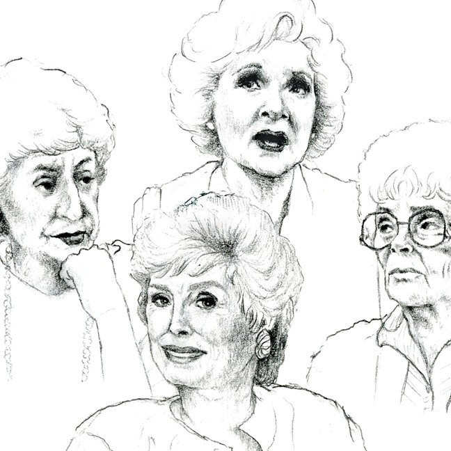 Golden Girls Coloring Pages
 The Golden Girls Greeting Cards Set of 5 Illustrated Cards