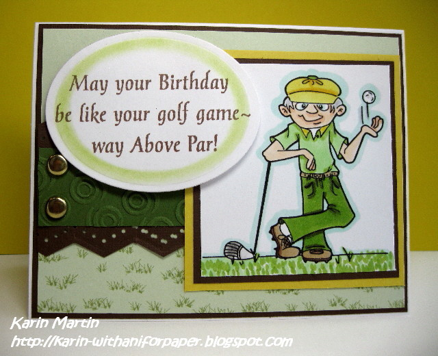 Golf Birthday Wishes
 With an "i" For Paper Par Birthday