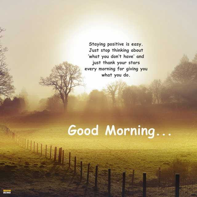 Good Morning Positive Quotes
 Good Morning Quotes Just Stop Thinking Stay Positive