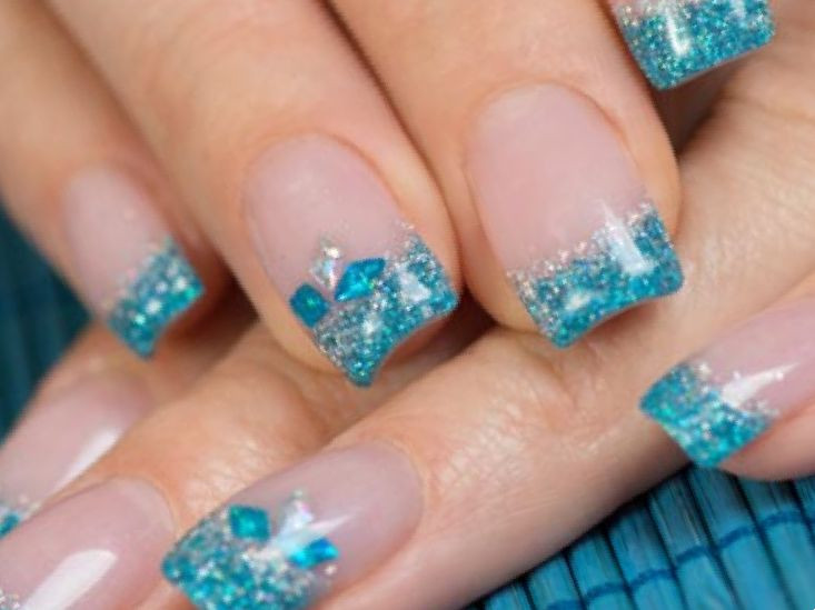 Good Nail Ideas
 45 White Tip Nails With Blue Design Stylepics