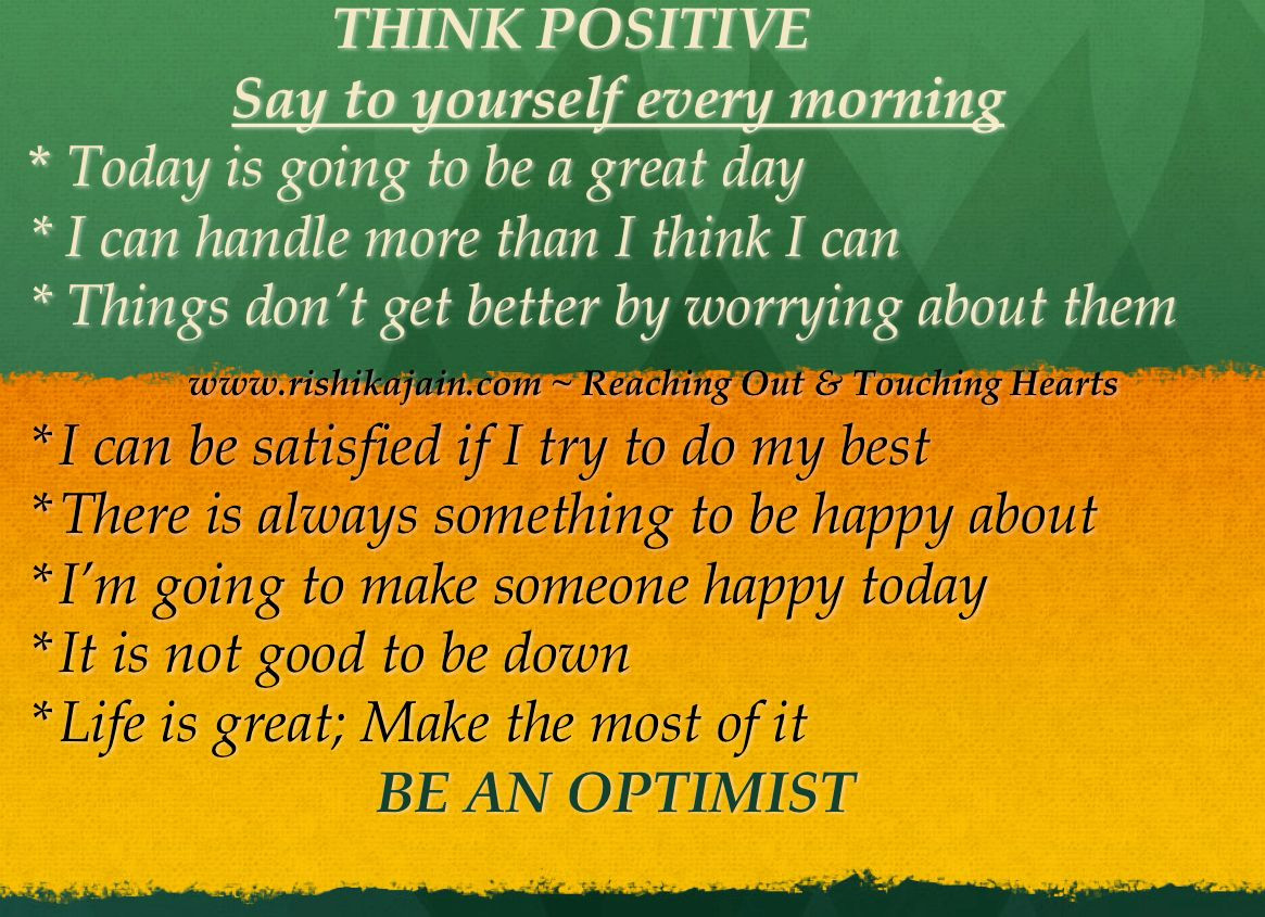 Good Positive Quotes
 Good Morning Quotes Say to yourself every morning