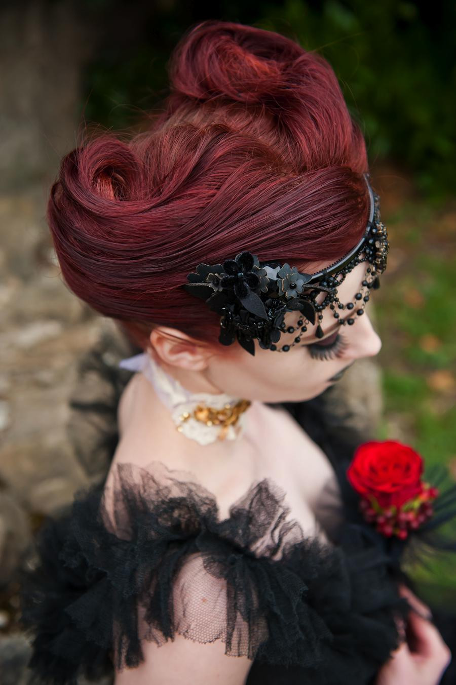 Gothic Wedding Hairstyles
 Wedding photo shoot Victorian Gothic