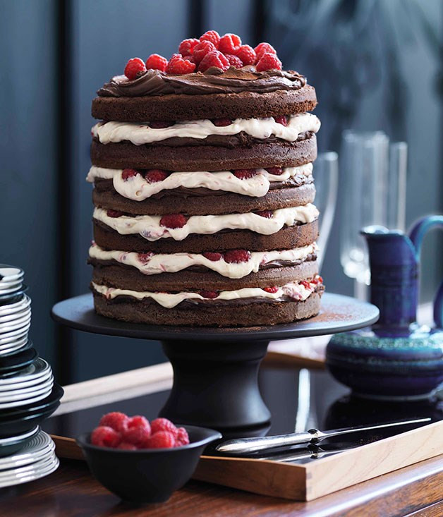 Gourmet Cake Recipes
 Chocolate raspberry layer cake Gourmet Traveller