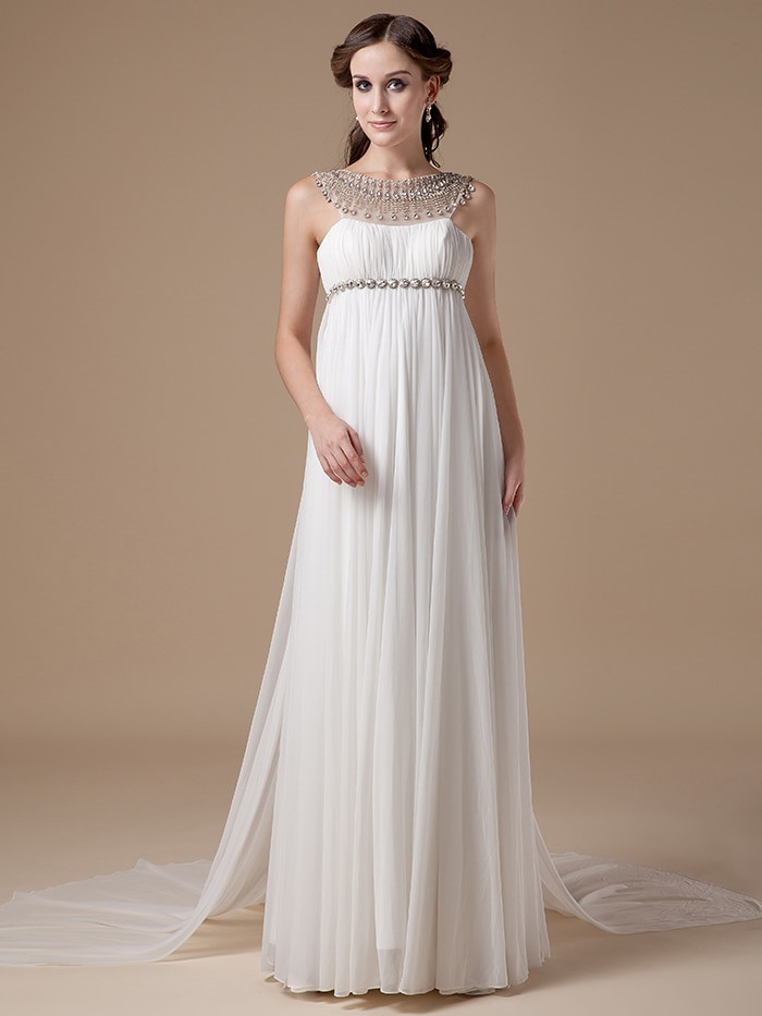 Gowns For Weddings
 2019 New Real Informal Empire Maternity Chiffon Beach