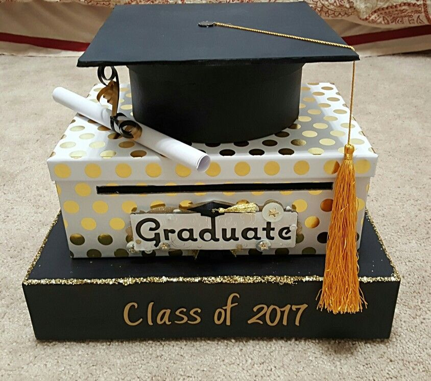 Graduation Gift Card Box Ideas
 I made this card box for my daughters high school