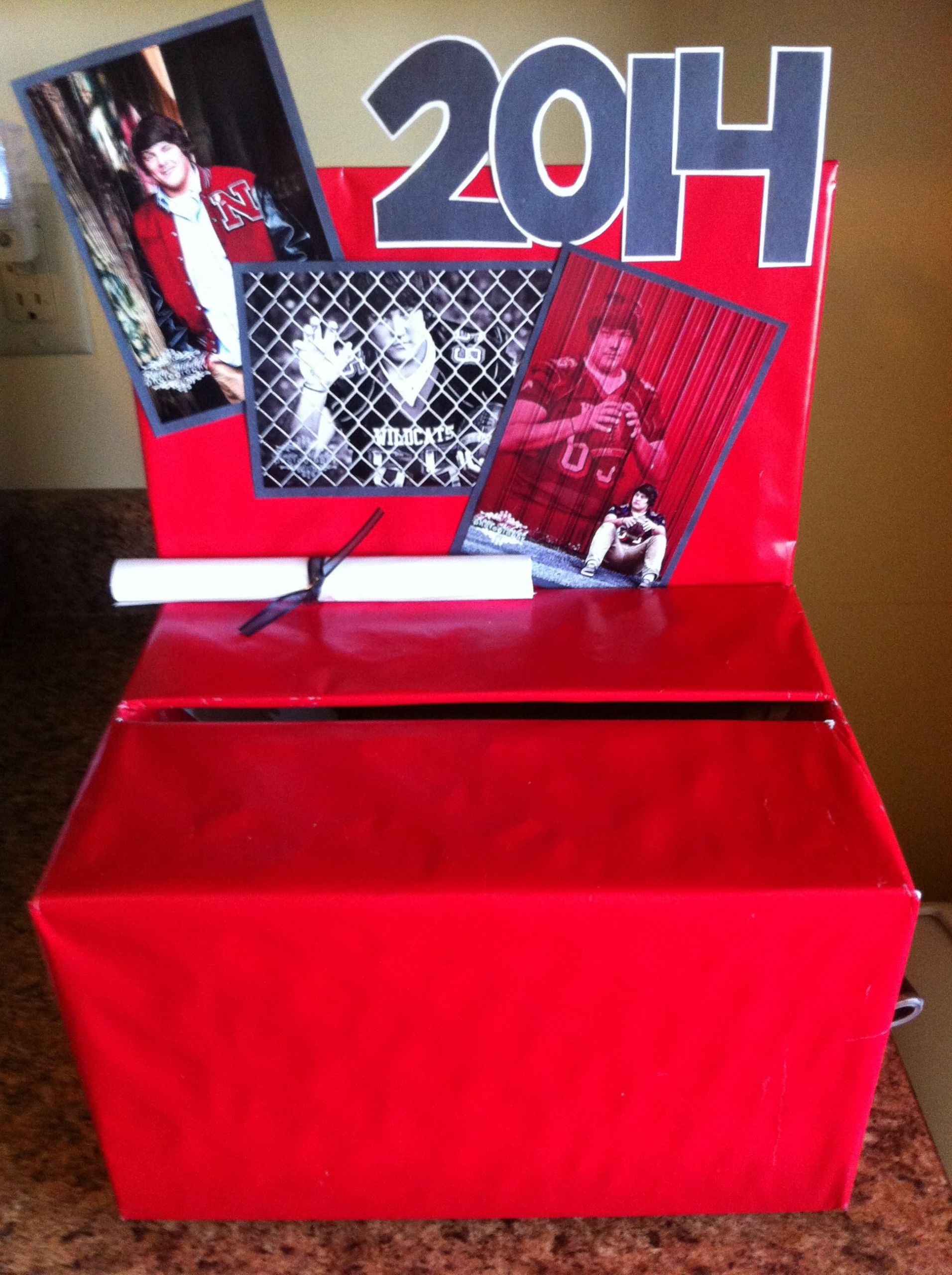 Graduation Gift Card Box Ideas
 Card box for my brother s high school graduation party
