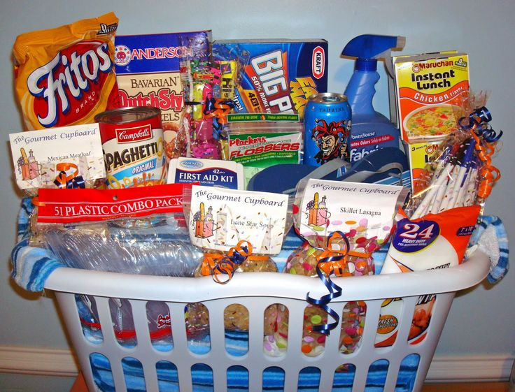 Graduation Gift Ideas For Brother
 dorm survival kit for graduating seniors I made this for