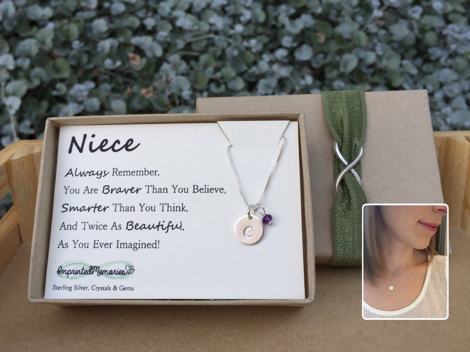 Graduation Gift Ideas For Nephew
 Gifts for Niece Birthstone Niece jewelry Sterling