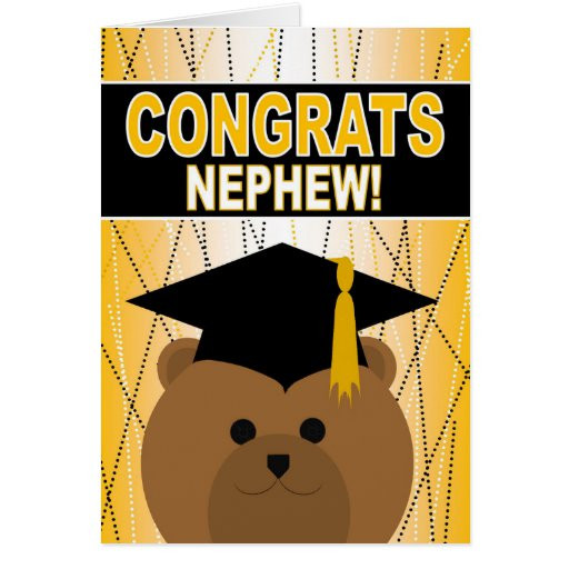 Graduation Gift Ideas For Nephew
 Nephew Graduation Congratulations Card